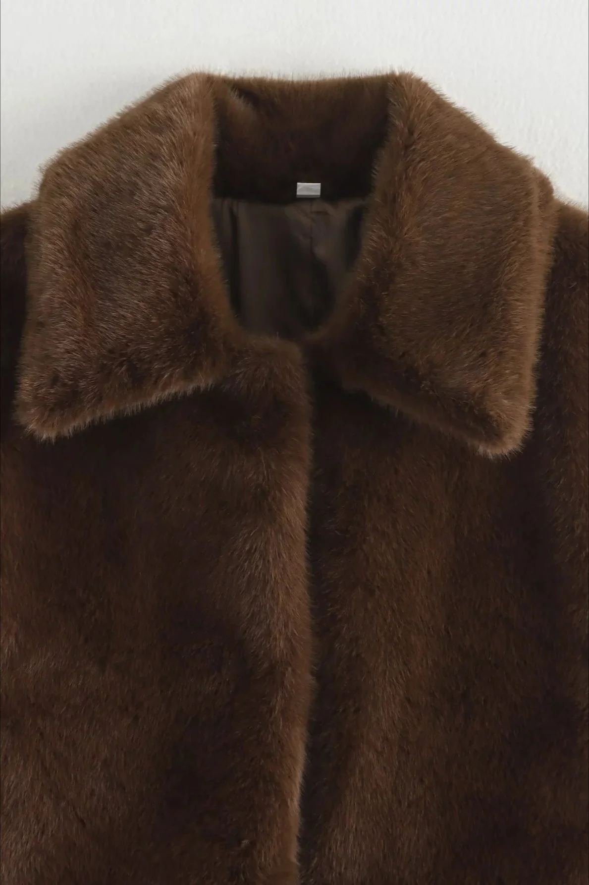 Abby Short Faux Fur Collared Coat - Image 7
