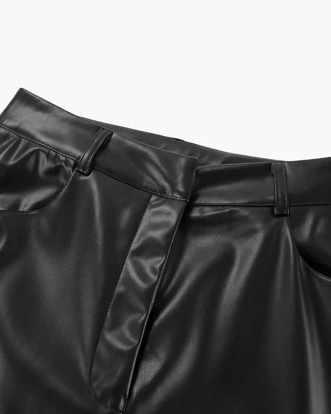 Ada Wide Leg Leather Pants - Image 6