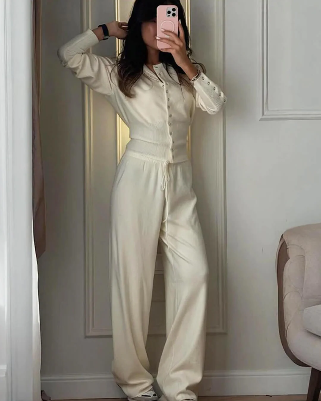 Aimee Knitted Cardigan and Trousers Set - Image 5