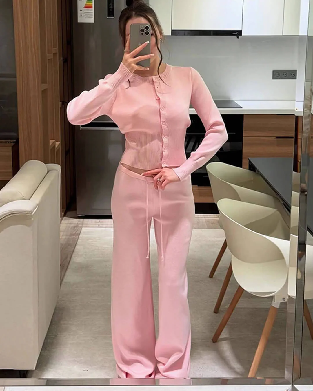 Aimee Knitted Cardigan and Trousers Set - Image 6