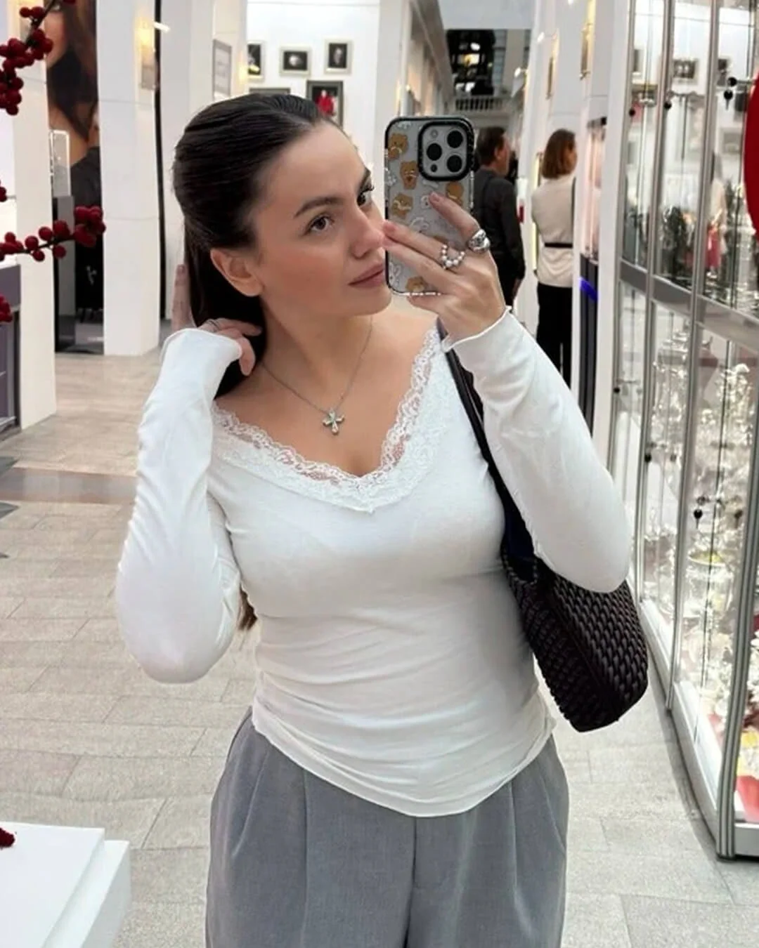 Aurora V-Neck Lace Top - Image 6