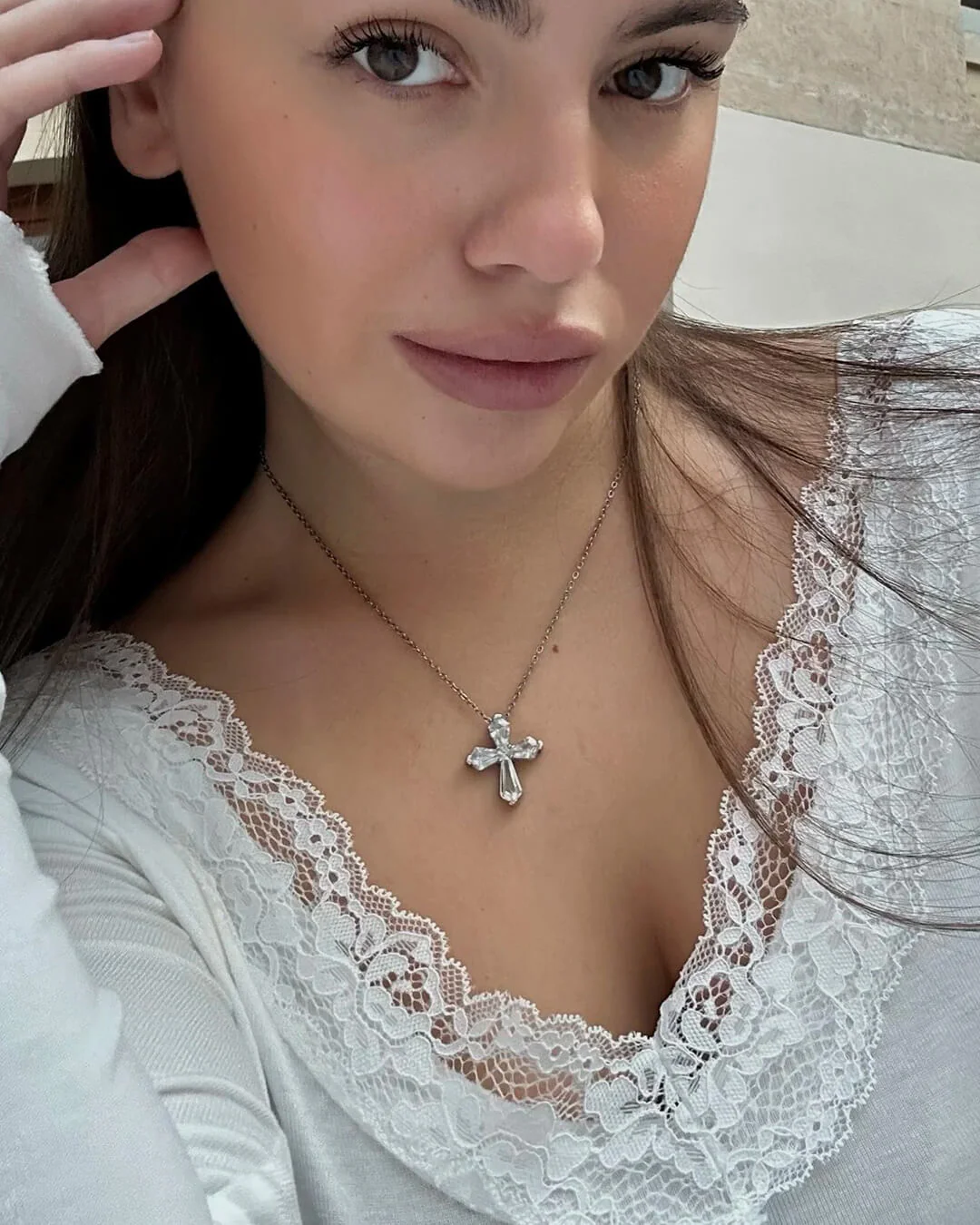 Aurora V-Neck Lace Top - Image 7