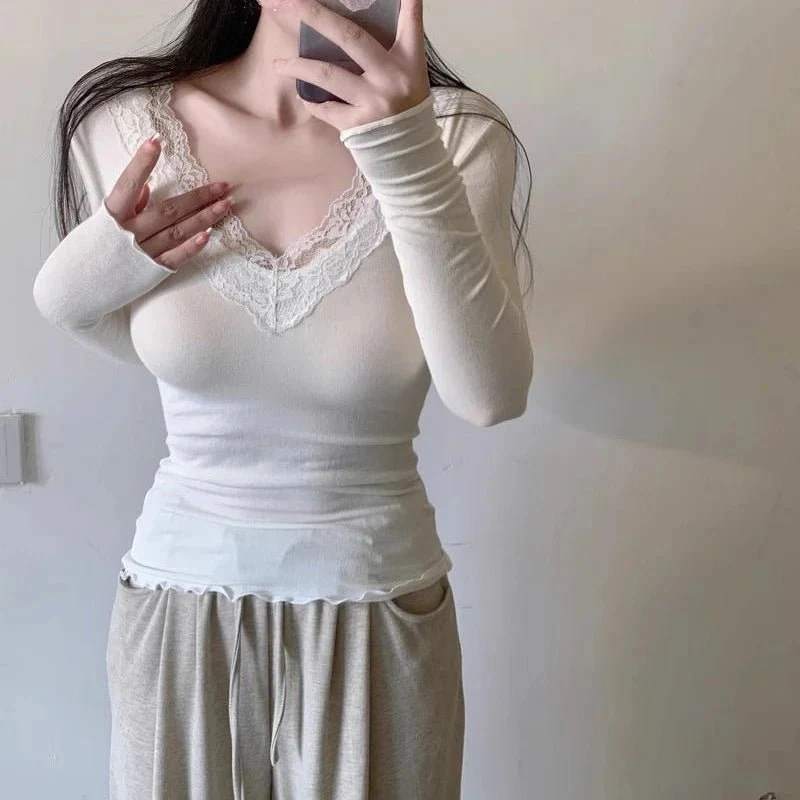 Aurora V-Neck Lace Top - Image 8