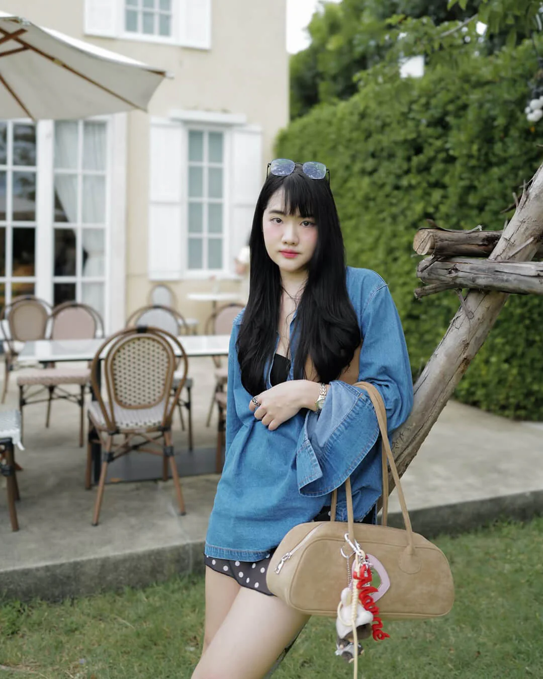 Aveline Vegan Suede Bag - Image 12