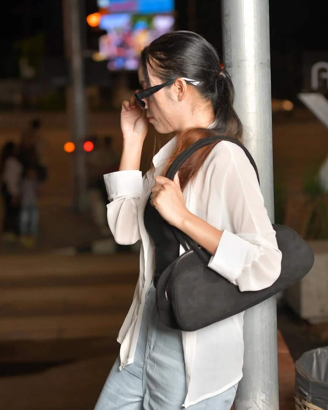 Aveline Vegan Suede Bag - Image 13