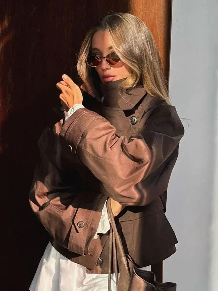 Beatrice Cropped Trench Coat - Image 3