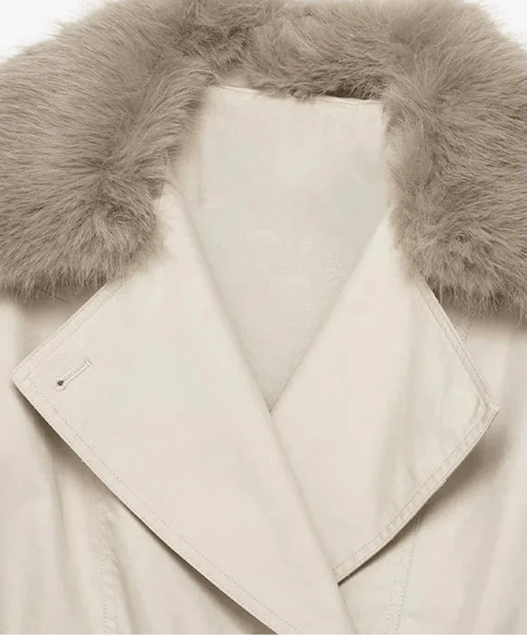 Camille Trench Coat with Faux Fur - Image 6