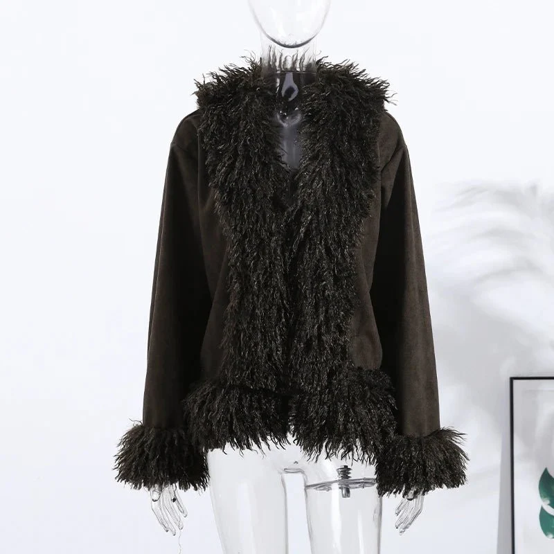 Daisy Plush Faux Fur Coat - Image 6