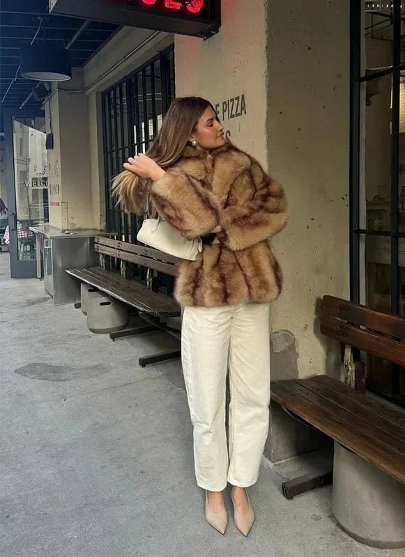 Fiona Faux Fur Coat - Image 6