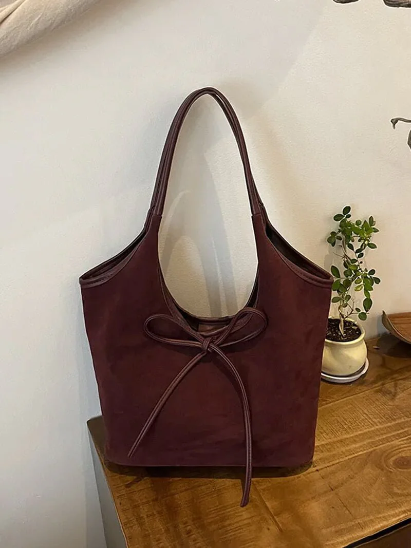 Florence Suede Bow Bag - Image 4