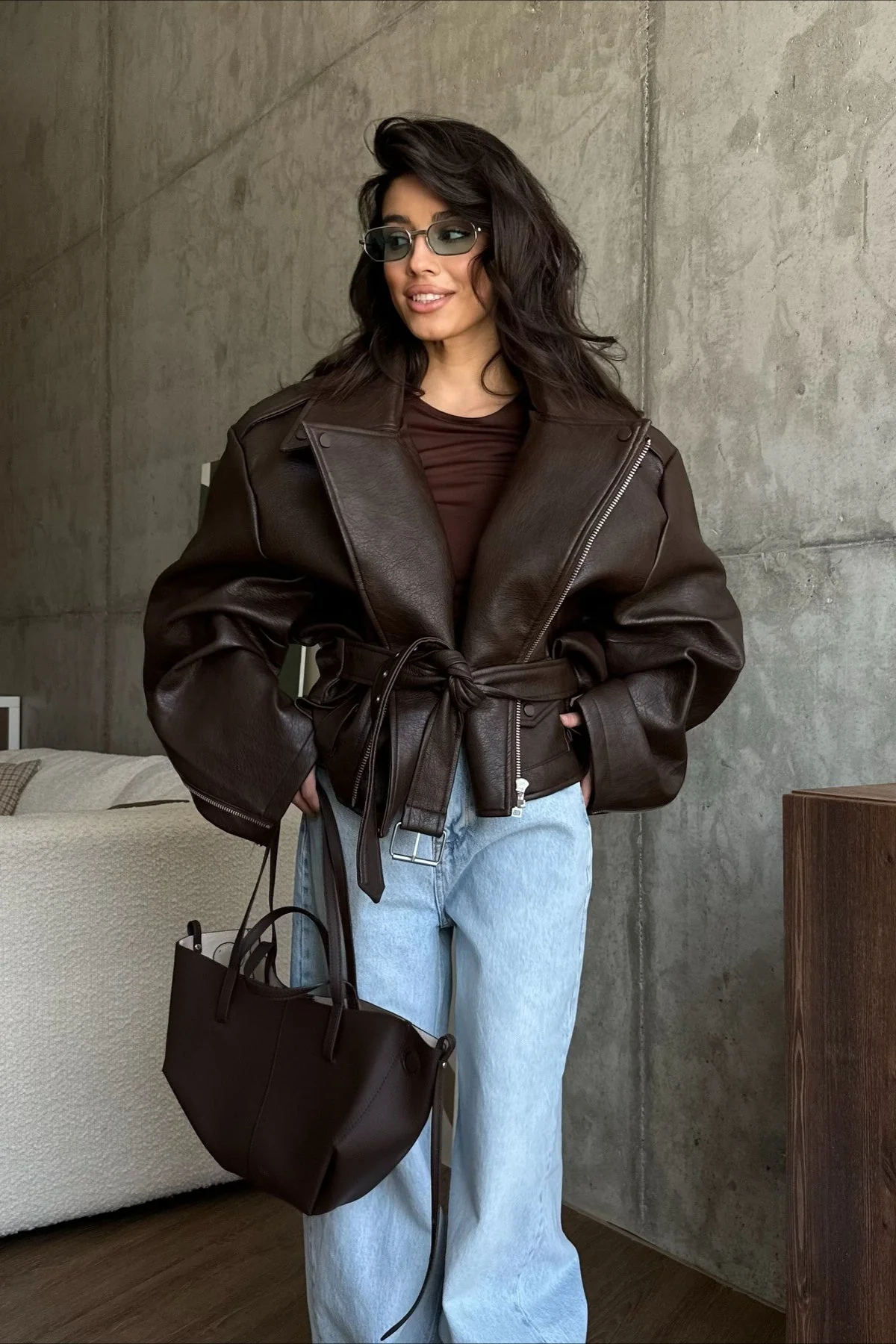 Gertrude Vegan Leather Jacket - Image 3