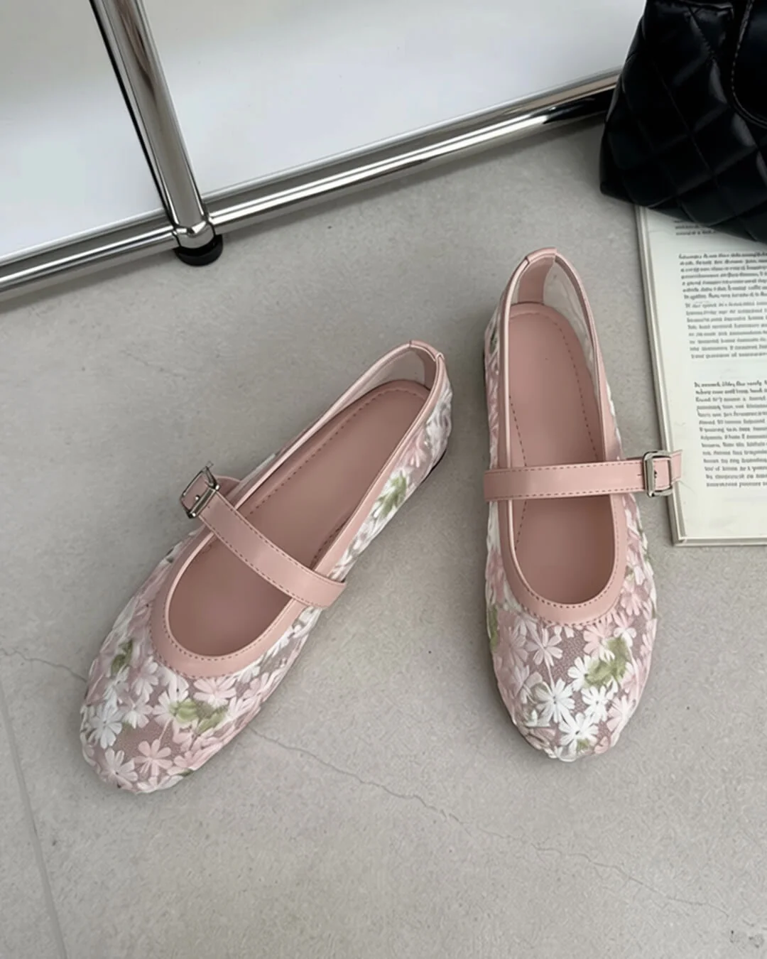 Helen Mesh Mary Jane Ballet Flats - Image 10