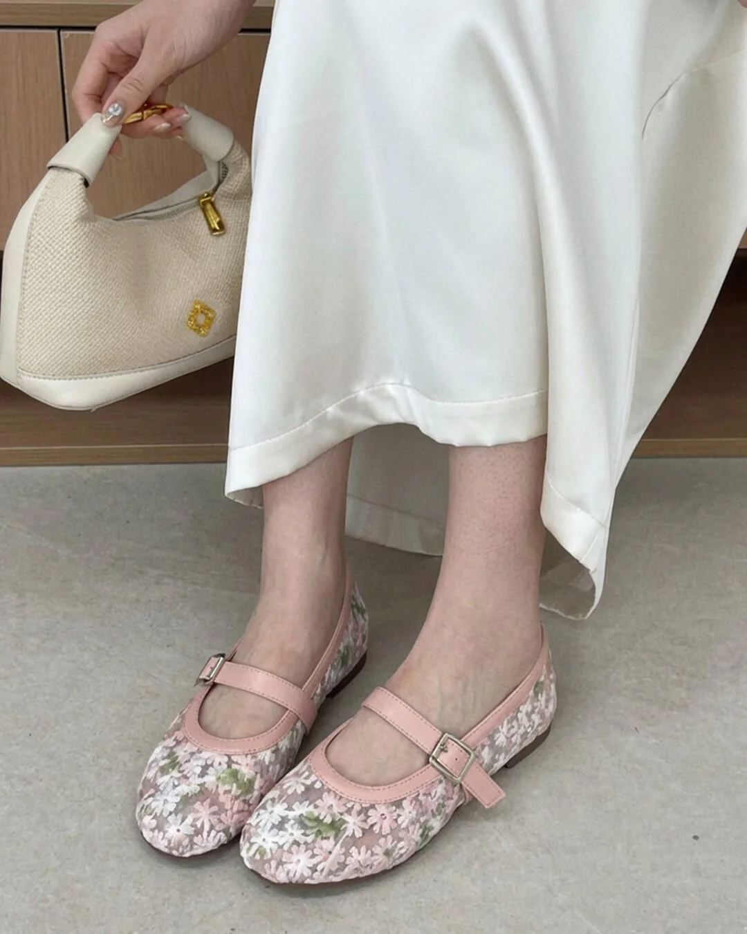 Helen Mesh Mary Jane Ballet Flats - Image 11