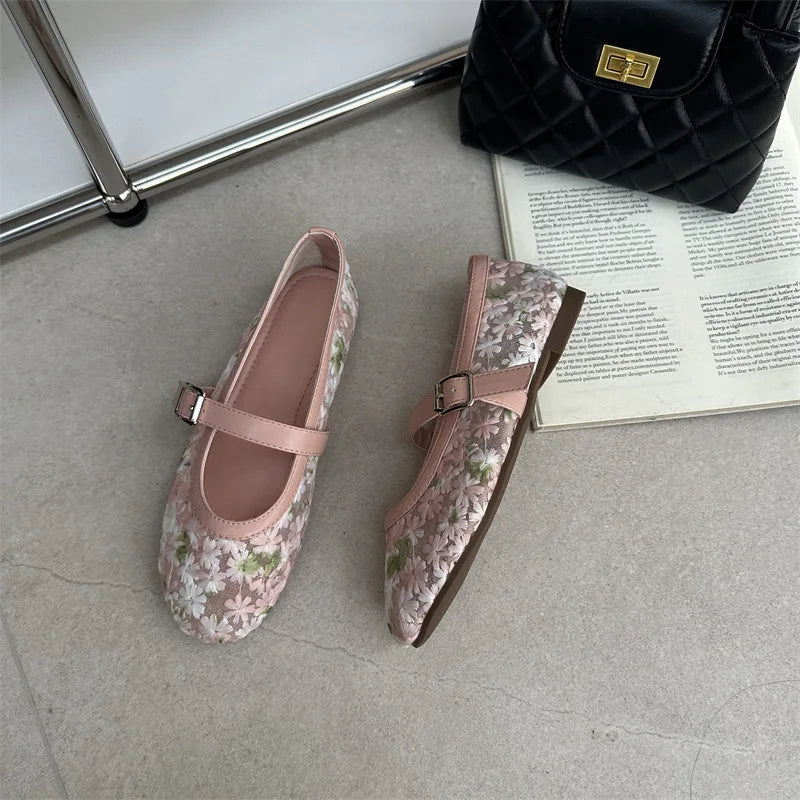 Helen Mesh Mary Jane Ballet Flats - Image 13