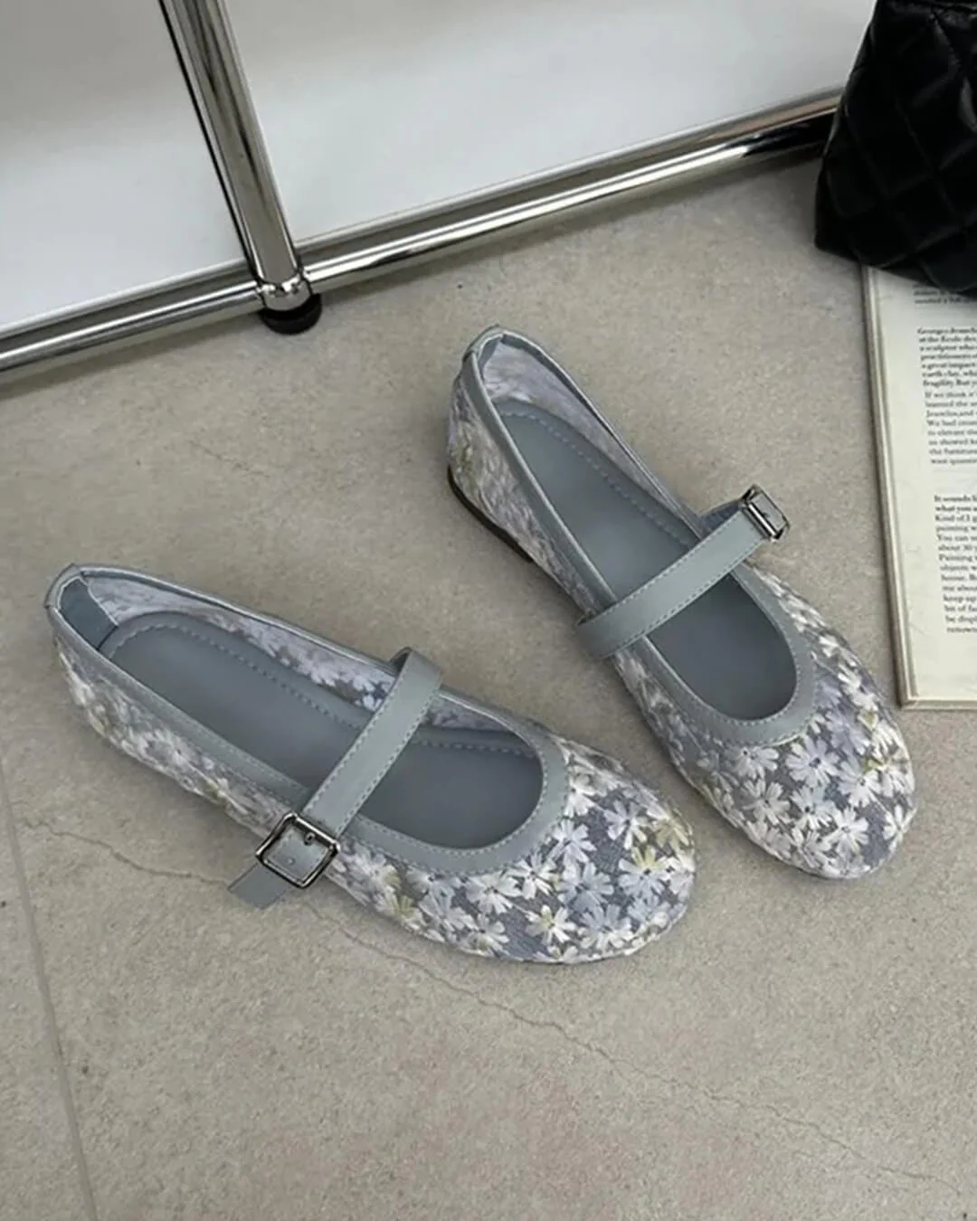 Helen Mesh Mary Jane Ballet Flats - Image 17