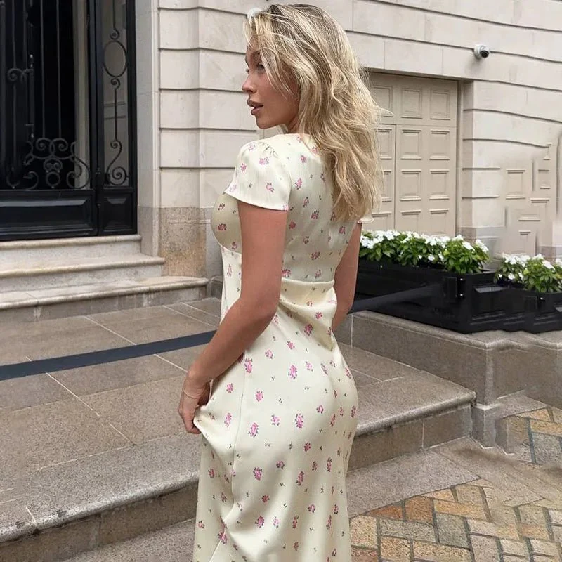 Jamila Printed Satin Midi Dress - Image 5