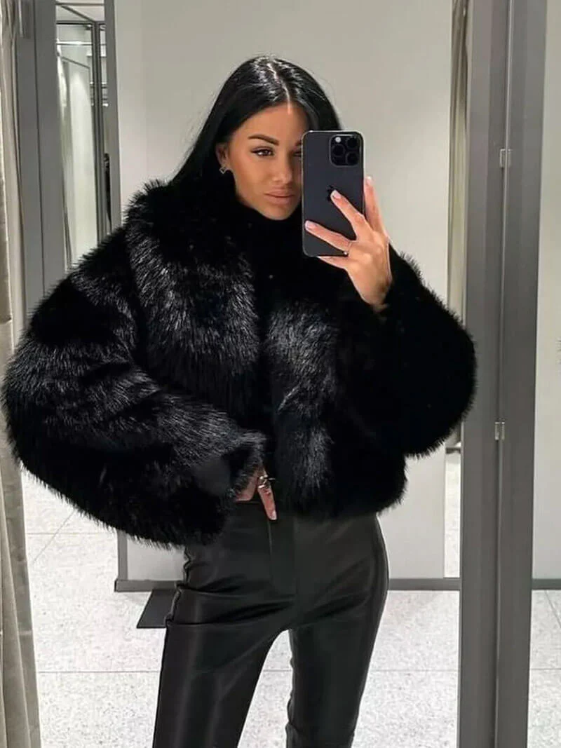 Jenna Faux Fur Coat - Image 3