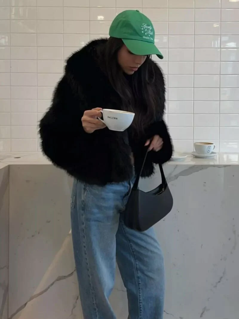 Jenna Faux Fur Coat - Image 6