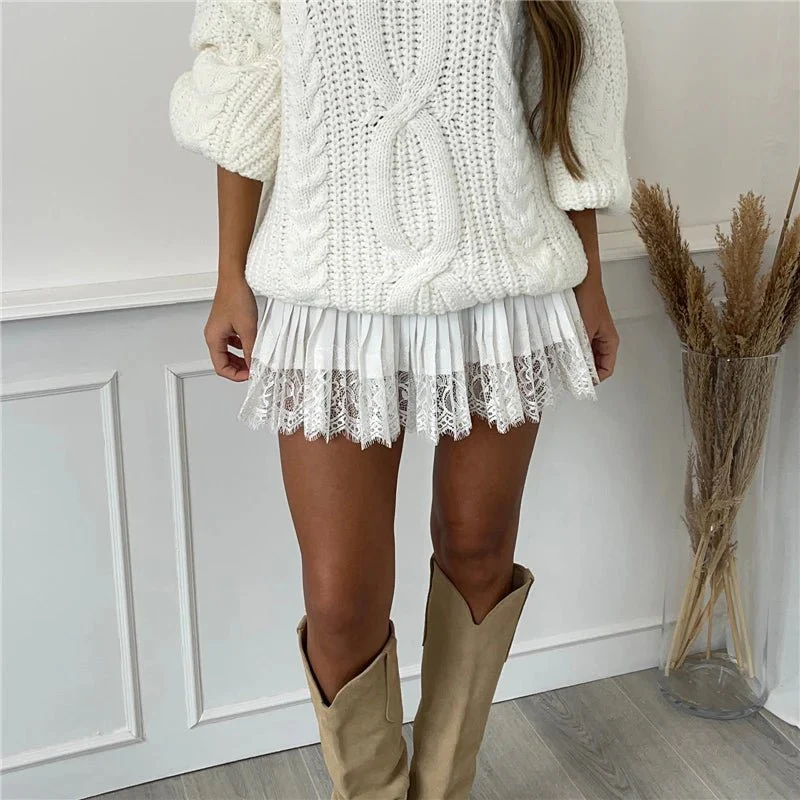 Jennifer Lace Mini Skirt - Image 3