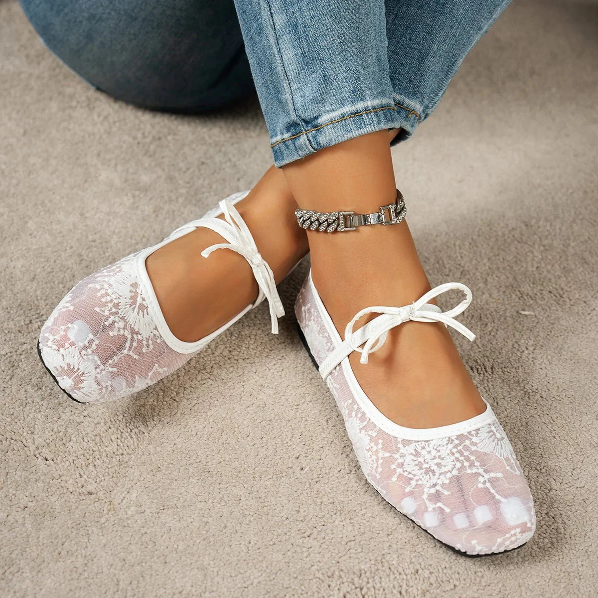 Joan Mesh Ballet Flats - Image 4