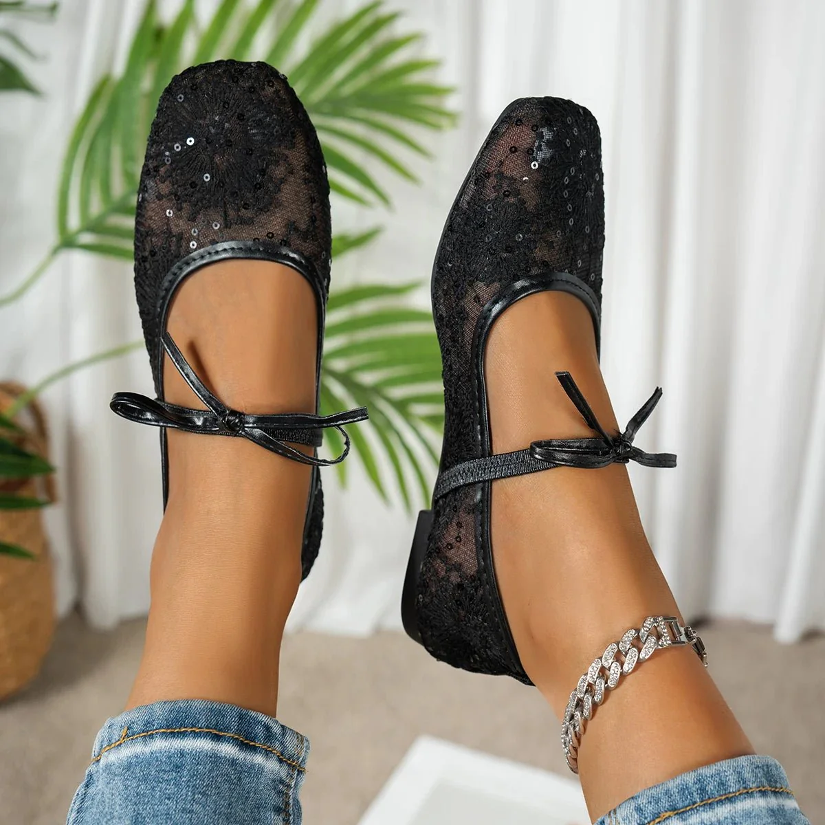 Joan Mesh Ballet Flats - Image 9