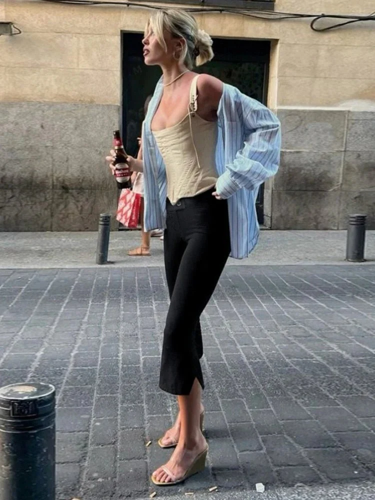 Juliette Black Capris Pants - Image 4