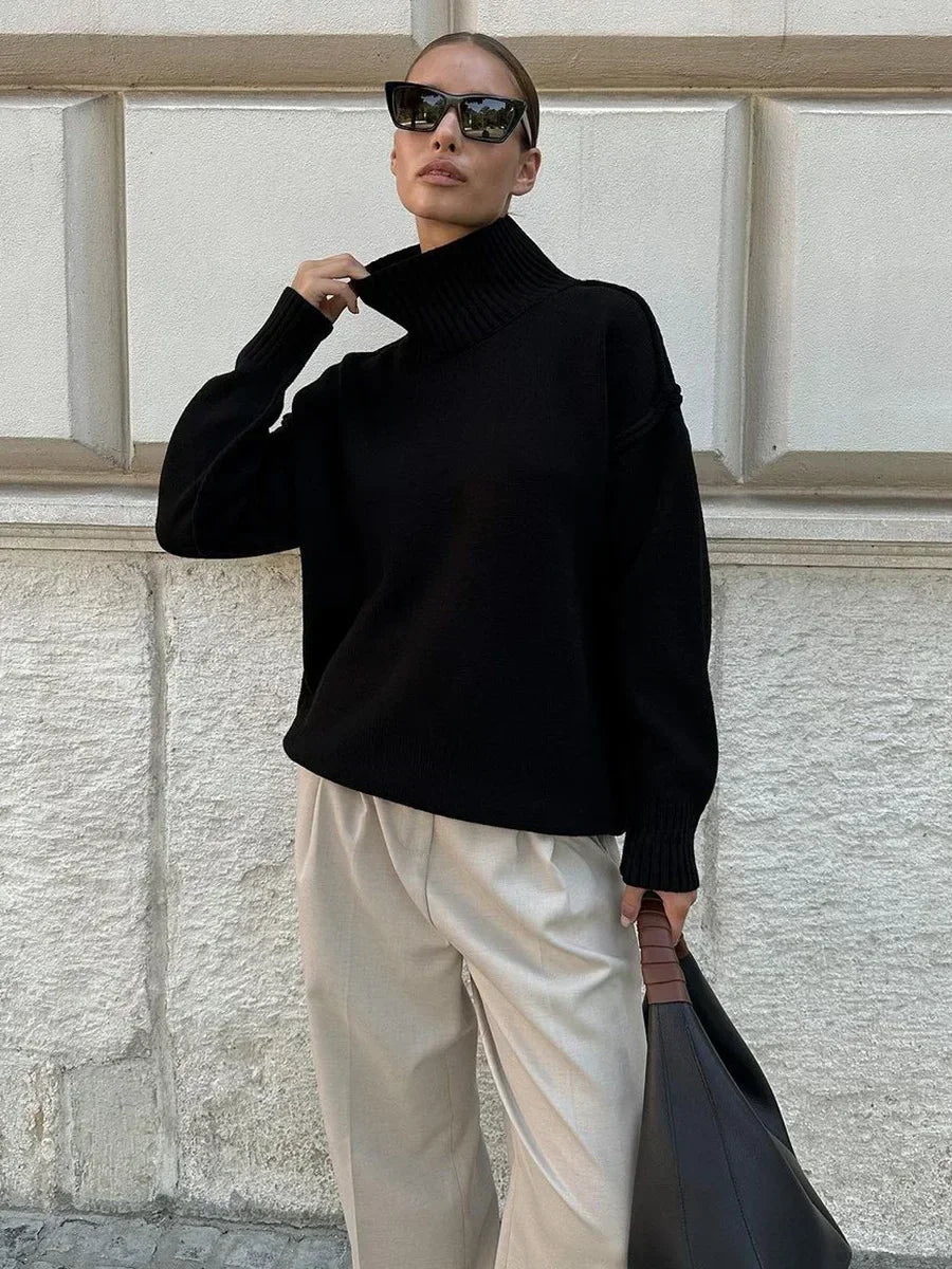 Katie Turtleneck Knit Sweater - Image 3