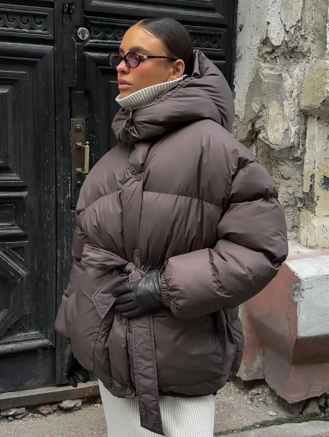 Lorna Lace Up Hooded Coat - Image 3