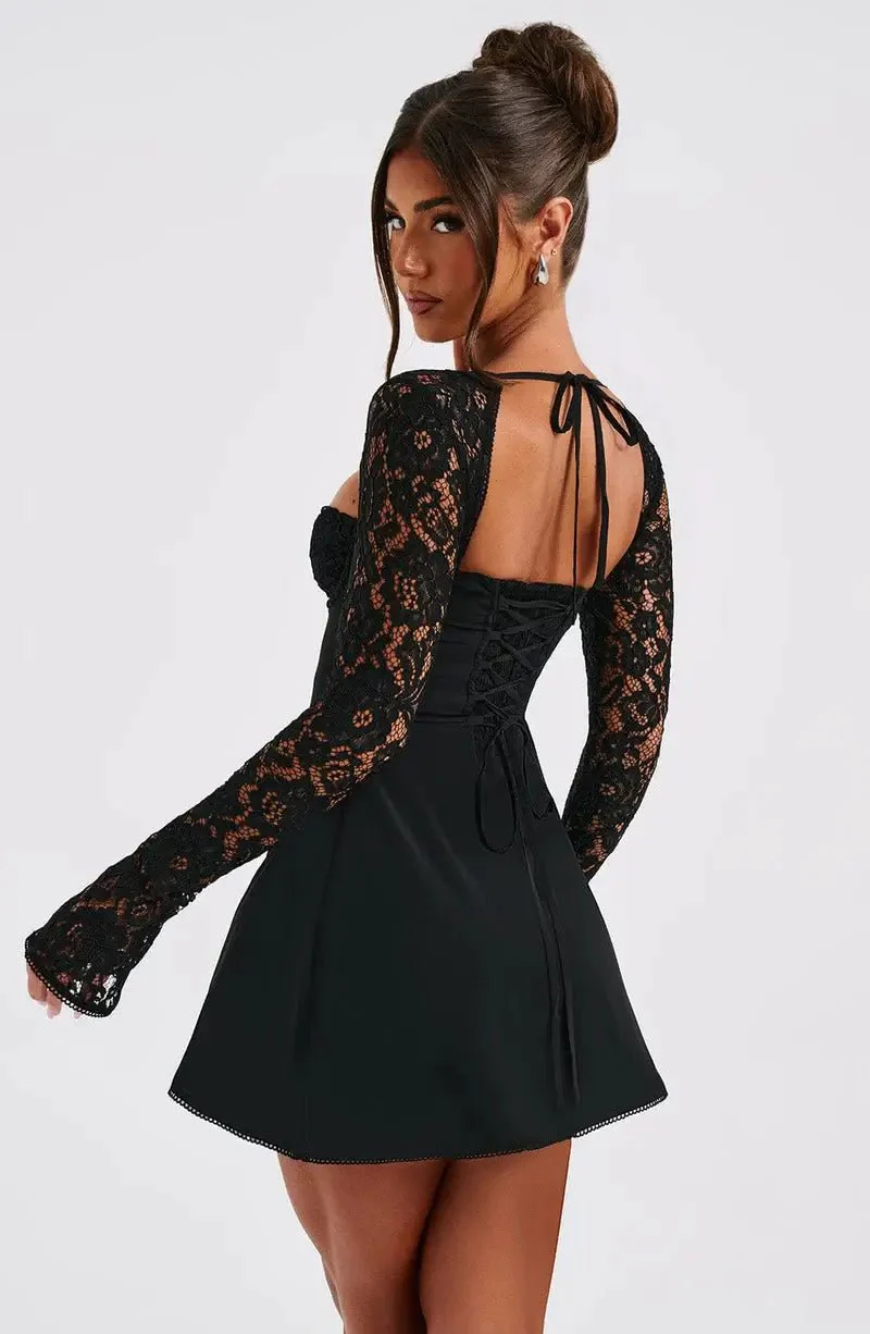 Louise mini dress with lace details - Image 6