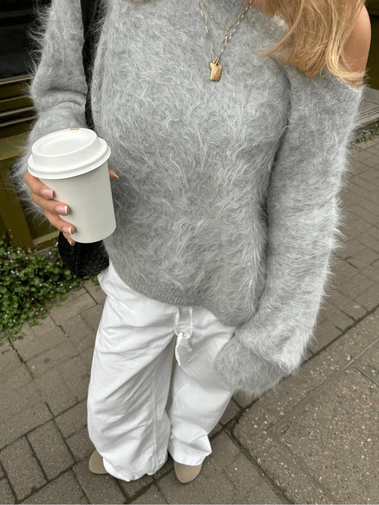 Meryl Off-Shoulder Mohair Sweater - Image 6