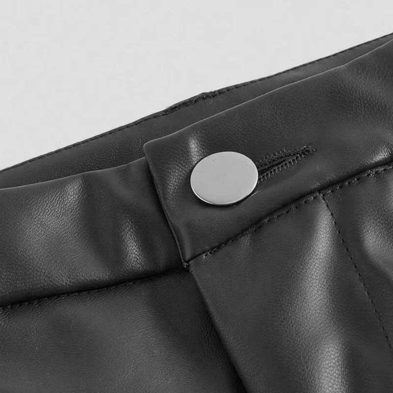 Michelle Faux Leather Flare Pants - Image 12