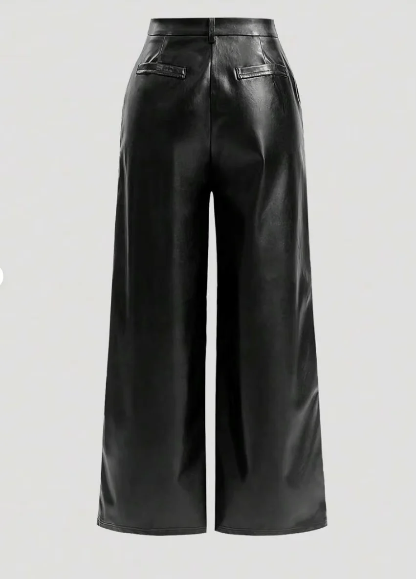Michelle Faux Leather Flare Pants - Image 9