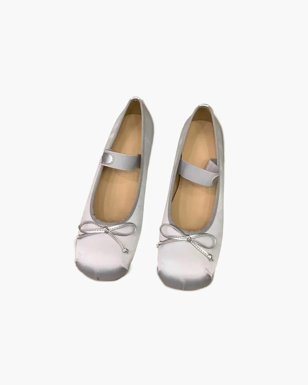 Pamela Bowtie Satin Ballet Flats - Image 13
