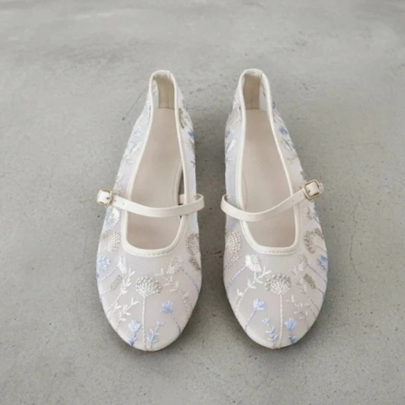 Priscilla Embroidered Ballet Flats - Image 4