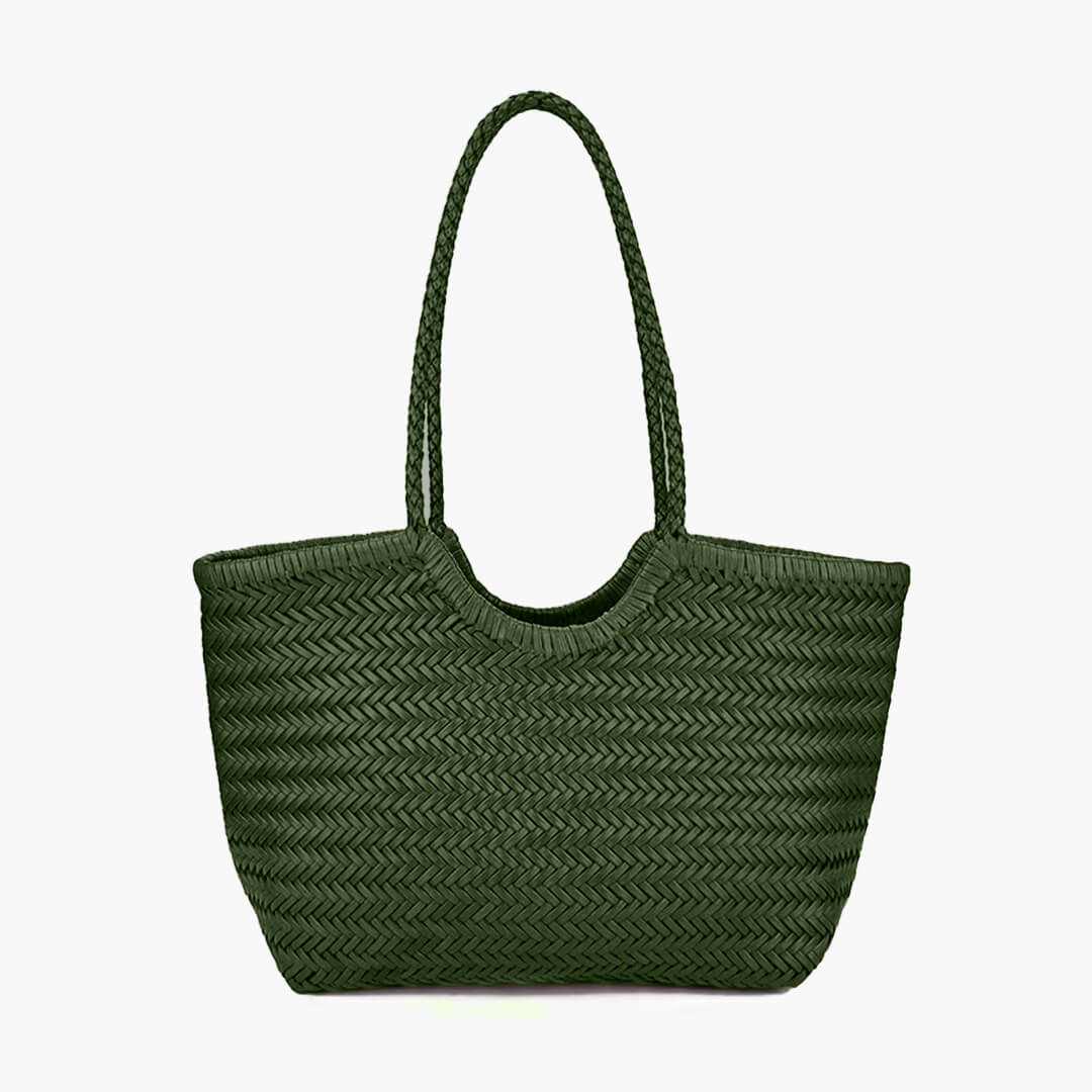 Rica Woven Faux Leather Bag - Image 17
