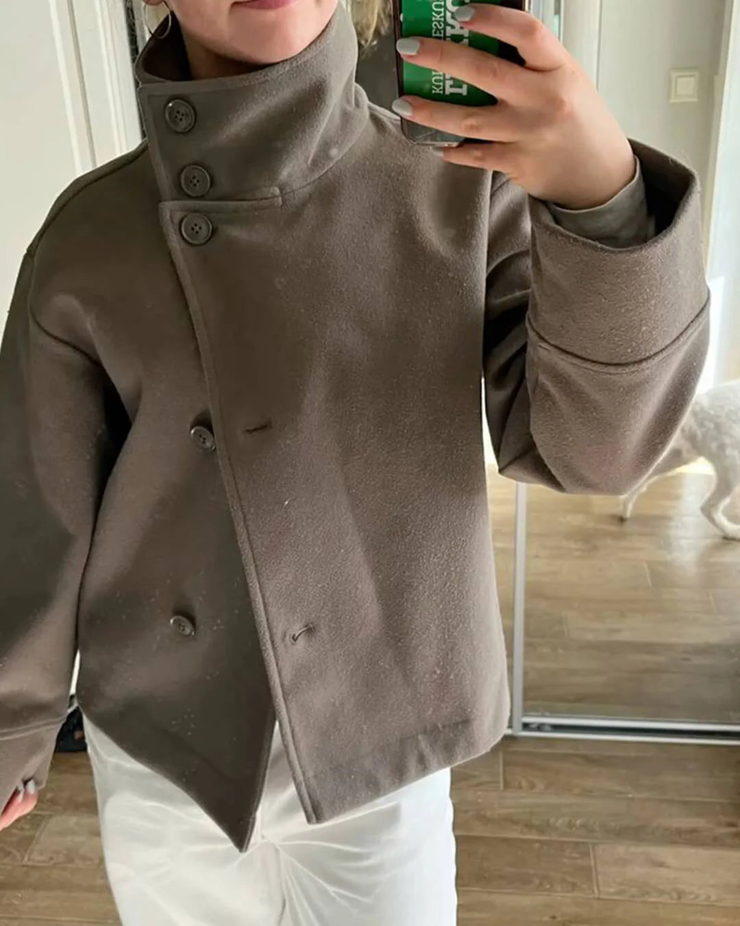 Rosalia Elegant Jacket with Stand Collar - Image 6