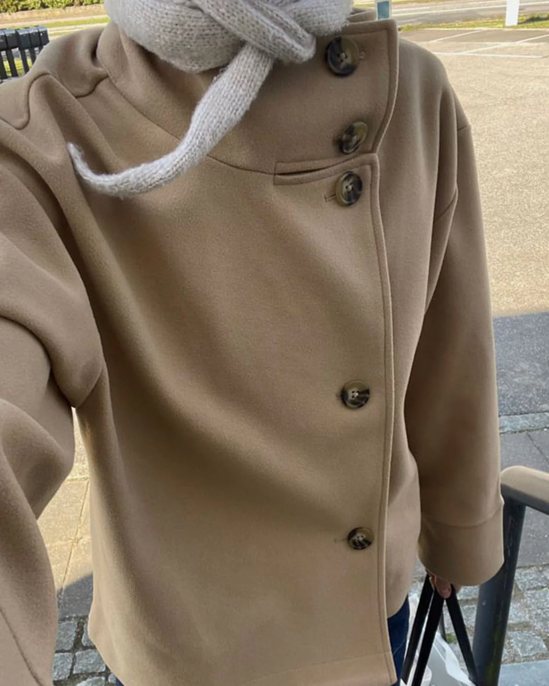 Rosalia Elegant Jacket with Stand Collar - Image 8