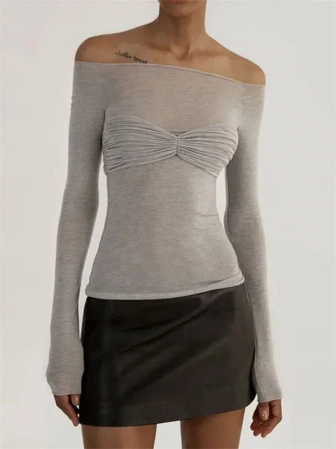 Sara Mesh Sheer Off-Shoulder Top - Image 8