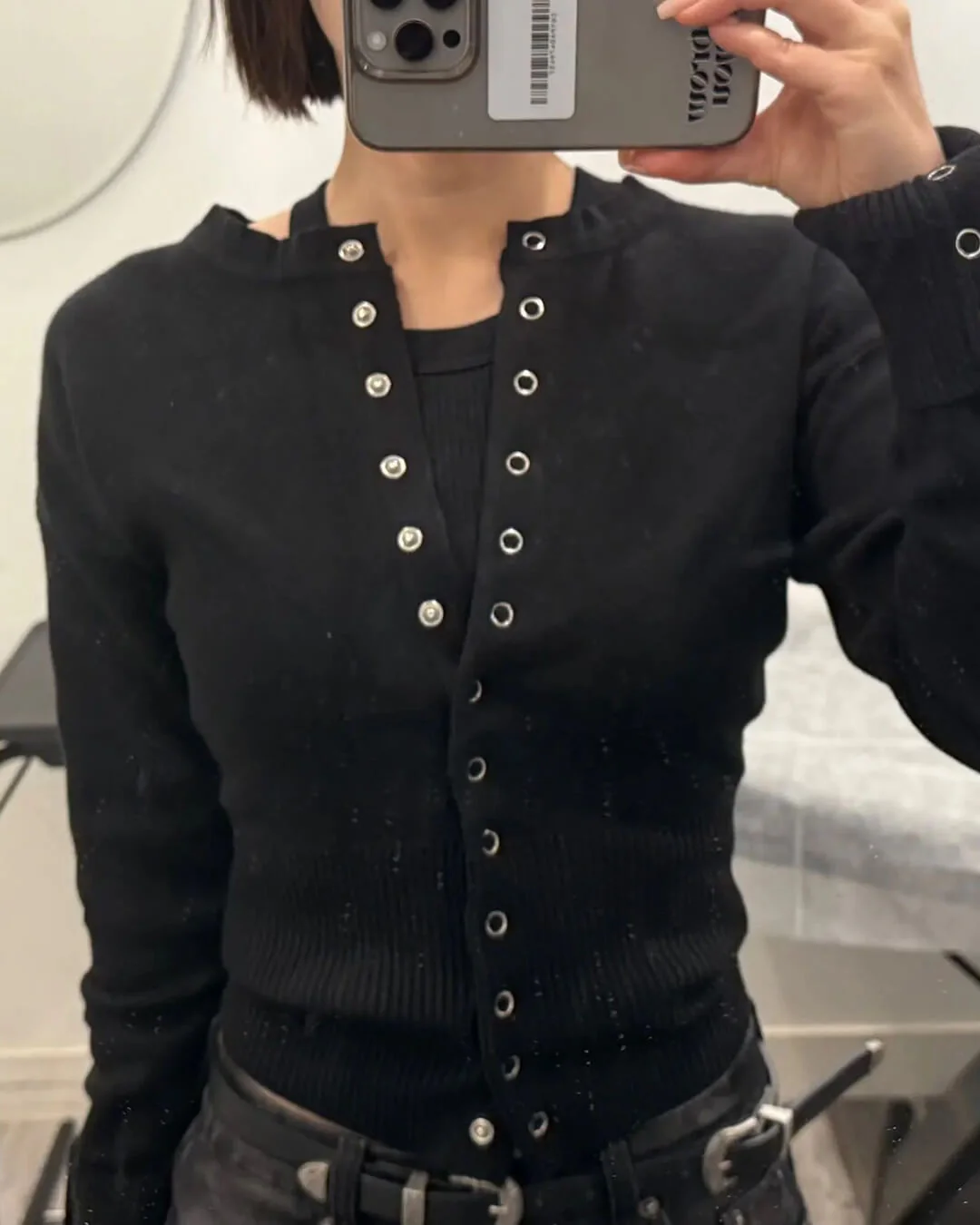 Shelly Snap Button Knit Cardigan - Image 11