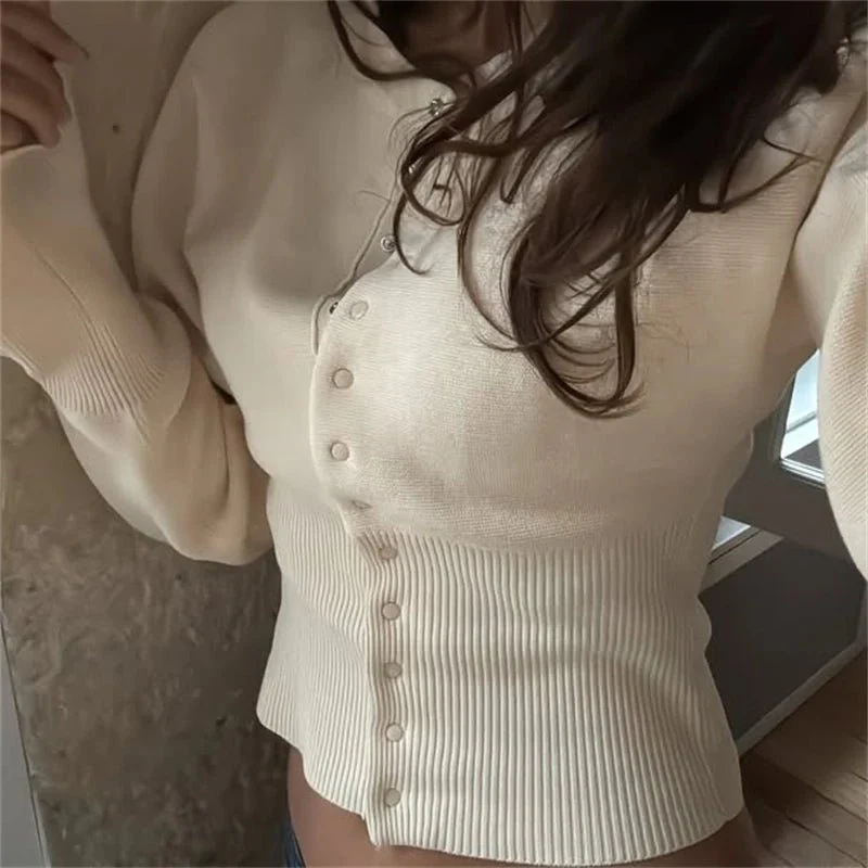 Shelly Snap Button Knit Cardigan - Image 4