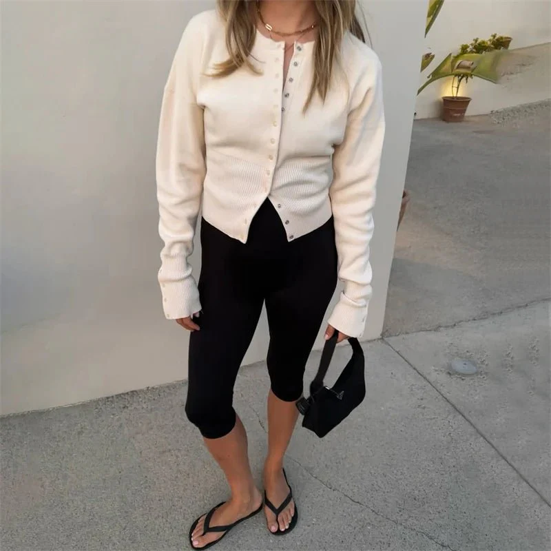 Shelly Snap Button Knit Cardigan - Image 6