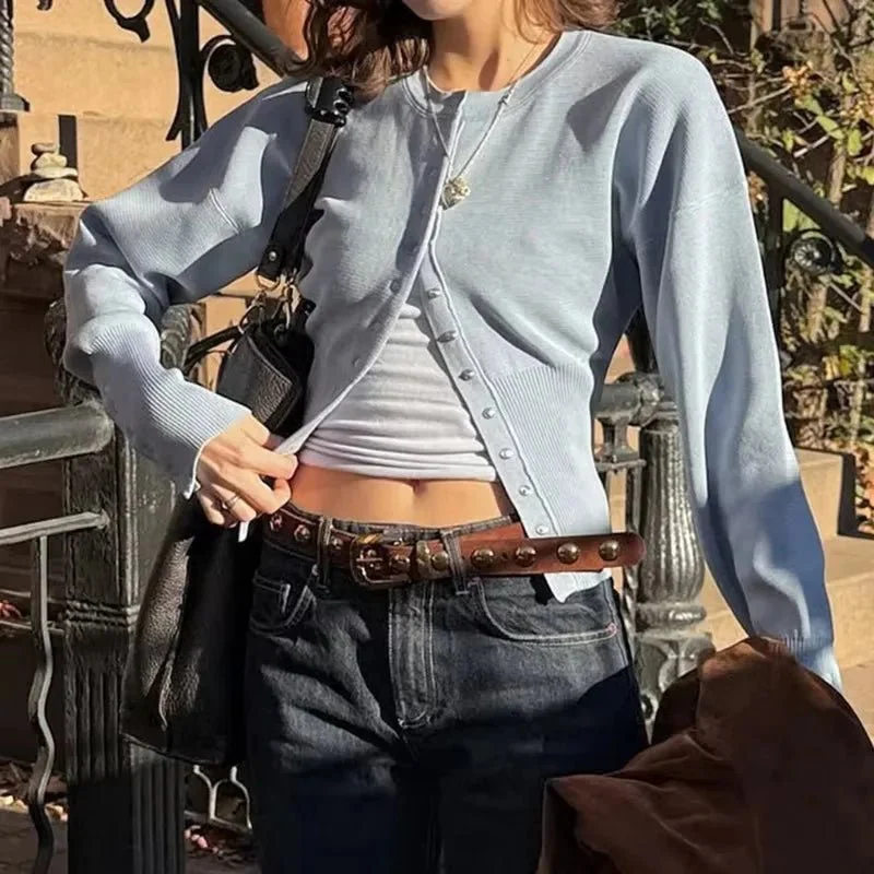 Shelly Snap Button Knit Cardigan - Image 9