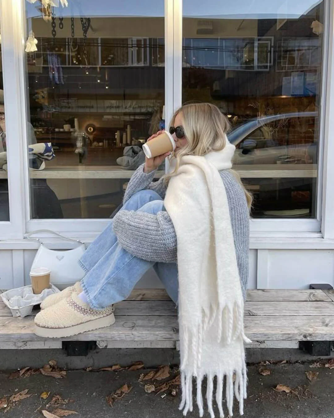 Tanya Tasseled Winter Scarf - Image 13