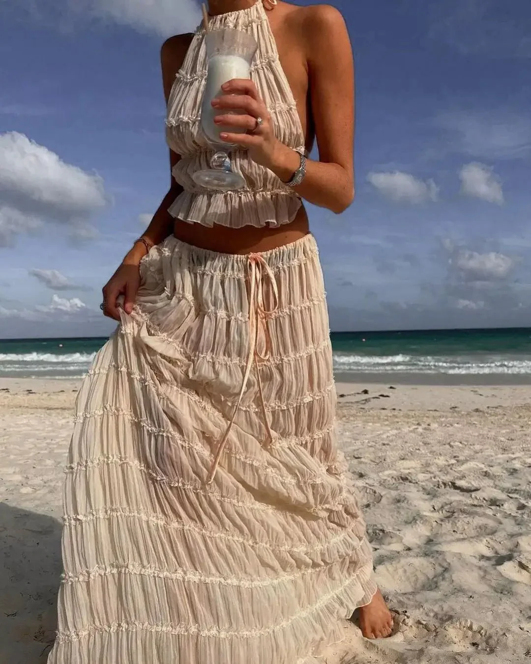 Valerie two-piece set with frill details - Image 6